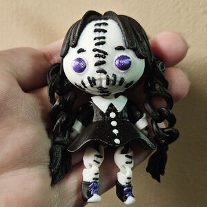 3D printed Wednesday doll